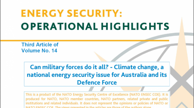 Climate change - a national energy security issue for Australia and its Defence Force