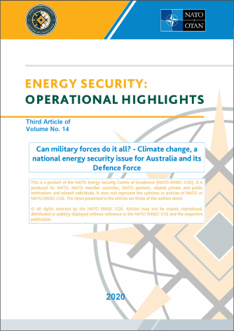 Climate change - a national energy security issue for Australia and its Defence Force