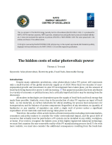 NATO ENSEC COE - The hidden costs of solar photovoltaic power - Thomas A.Troszak