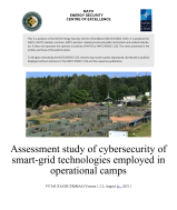 Assessment study of cybersecurity of smart-grid technologies employed in operational camps